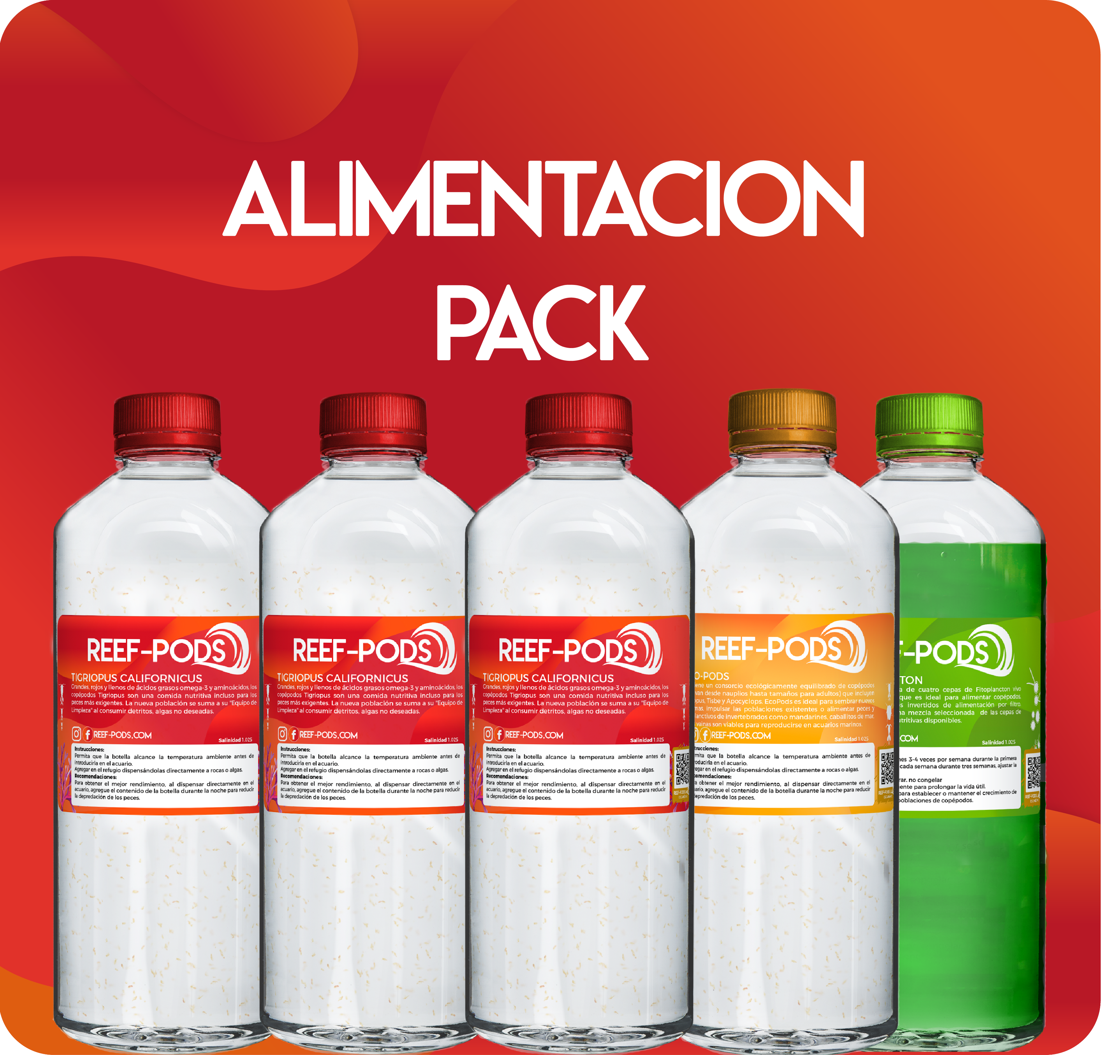 Copépodos Alimentación Pack